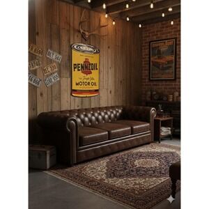 Vintage Porcelain Pennzoil Motor Oil 11x8 Sign